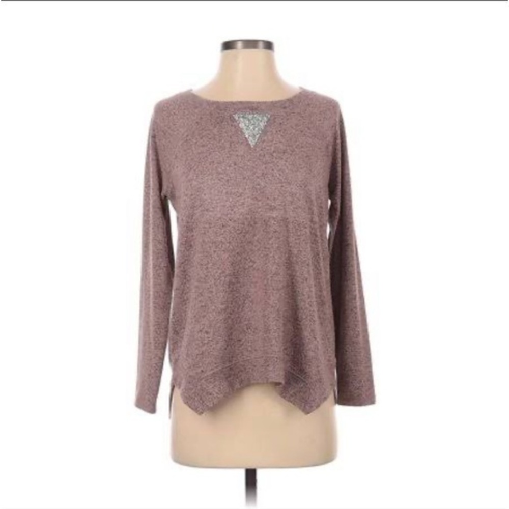 Juicy Couture Purple Embellished Asymmetrical Knit Top M